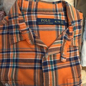 Polo by Ralph Lauren Orange Plaid Shirt
